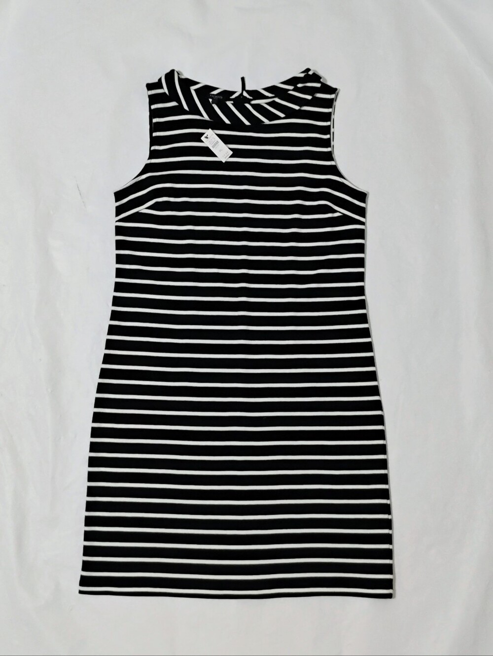 Women's Talbots Petite Mock Neck Striped Dress Size LP-NEW